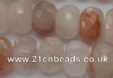 CPQ72 15.5 inches 14*20mm faceted rondelle natural pink quartz beads