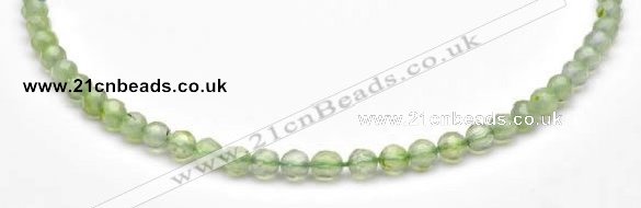 CPR04 A+ grade 6mm faceted round natural prehnite stone beads