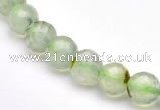 CPR05 A+ grade 8mm faceted round natural prehnite stone beads