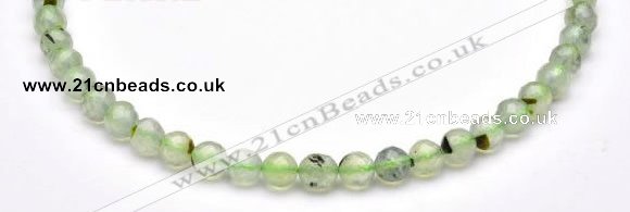 CPR05 A+ grade 8mm faceted round natural prehnite stone beads