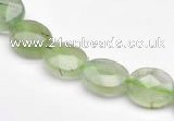 CPR11 A grade 10*12mm faceted oval natural prehnite stone beads