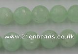 CPR115 15.5 inches 14mm faceted round natural prehnite beads wholesale