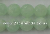 CPR116 15.5 inches 16mm faceted round natural prehnite beads wholesale