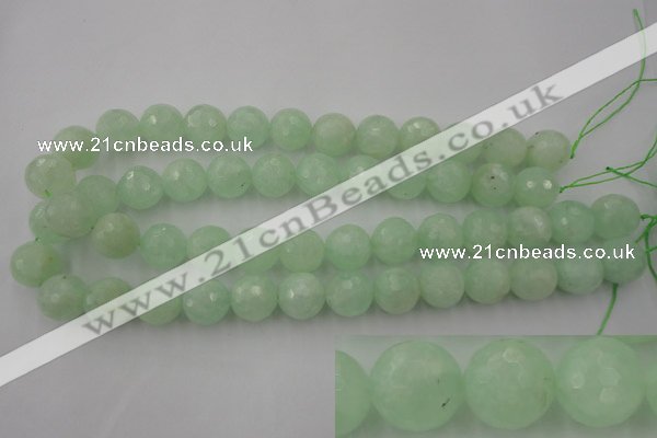 CPR116 15.5 inches 16mm faceted round natural prehnite beads wholesale