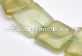 CPR16 A grade 18*18mm square natural Prehnite gemstone beads