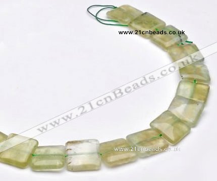 CPR16 A grade 18*18mm square natural Prehnite gemstone beads