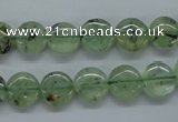 CPR212 15.5 inches 12mm flat round natural prehnite beads wholesale