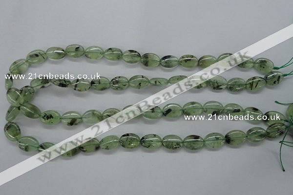 CPR221 15.5 inches 10*14mm oval natural prehnite beads wholesale