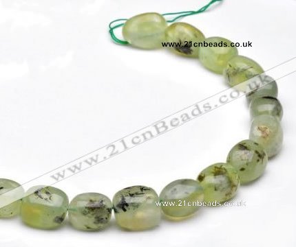 CPR23 A grade 12*18mm pebble shape natural Prehnite stone beads