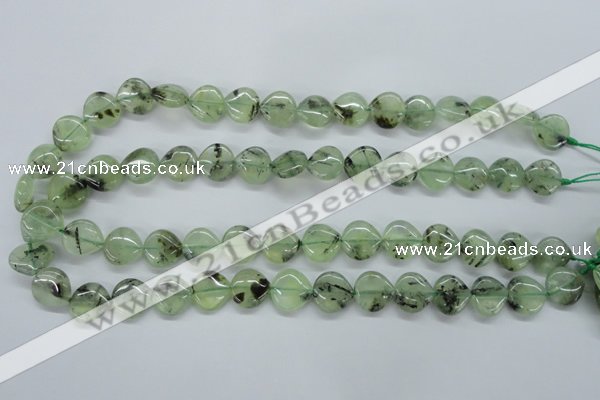 CPR230 15.5 inches 14*14mm heart natural prehnite beads wholesale