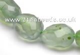 CPR24 A grade 11*15mm faceted pebble shape natural Prehnite bead