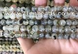 CPR352 15.5 inches 8mm faceted round prehnite beads wholesale