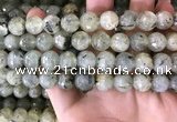 CPR353 15.5 inches 11mm faceted round prehnite beads wholesale