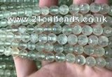 CPR362 15.5 inches 8mm faceted round prehnite gemstone beads