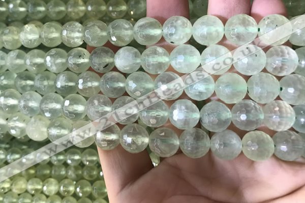 CPR363 15.5 inches 10mm faceted round prehnite gemstone beads