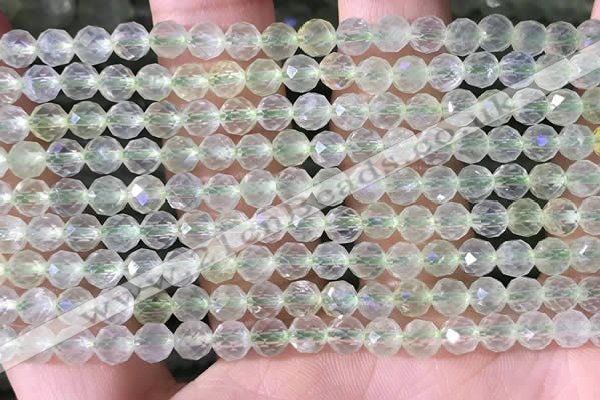 CPR375 15.5 inches 5mm faceted nuggets prehnite gemstone beads