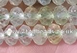 CPR380 15.5 inches 4*6mm faceted rondelle prehnite gemstone beads