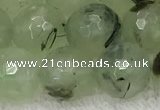 CPR412 15.5 inches 10mm faceted round prehnite gemstone beads