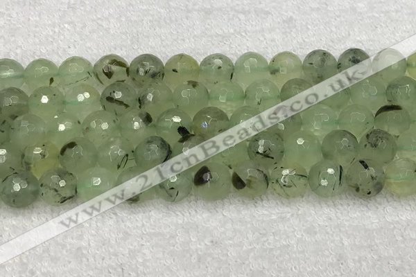 CPR412 15.5 inches 10mm faceted round prehnite gemstone beads