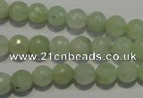 CPR52 15.5 inches 8mm faceted round natural prehnite beads