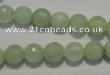 CPR53 15.5 inches 10mm faceted round natural prehnite beads