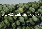 CPS01 15.5 inches 5*8mm rondelle green peacock stone beads wholesale