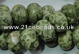 CPS03 15.5 inches 13*18mm rondelle green peacock stone beads wholesale