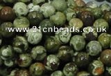 CPS05 15.5 inches 8mm round green peacock stone beads wholesale