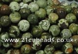 CPS111 15.5 inches 10mm round green peacock stone beads wholesale