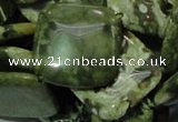 CPS22 15.5 inches 20*20mm rhombic green peacock stone beads wholesale