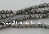 CPT101 15.5 inches 4mm round grey picture jasper beads