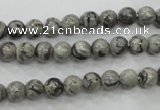 CPT102 15.5 inches 6mm round grey picture jasper beads