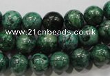 CPT206 15.5 inches 10mm round green picture jasper beads