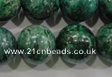 CPT211 15.5 inches 20mm round green picture jasper beads