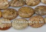 CPT251 15.5 inches 13*18mm oval picture jasper beads wholesale