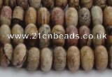 CPT271 15.5 inches 6*10mm rondelle picture jasper beads wholesale