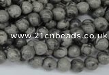 CPT352 15.5 inches 6mm round grey picture jasper beads wholesale