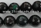 CPT406 15.5 inches 16mm faceted round green picture jasper beads