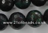 CPT407 15.5 inches 18mm faceted round green picture jasper beads