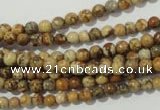 CPT450 15.5 inches 4mm round picture jasper beads wholesale