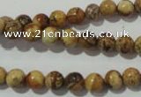 CPT451 15.5 inches 6mm round picture jasper beads wholesale