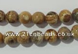 CPT452 15.5 inches 8mm round picture jasper beads wholesale