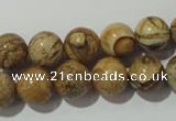 CPT454 15.5 inches 12mm round picture jasper beads wholesale