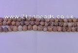 CPT521 15.5 inches 6mm round matte picture jasper beads