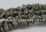 CPY02 16 inches 10mm nugget pyrite gemstone chip beads wholesale