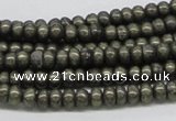 CPY08 16 inches 3*6mm rondelle pyrite gemstone beads wholesale