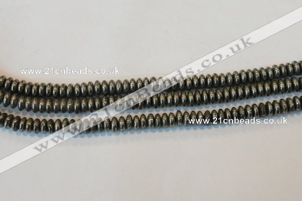 CPY101 15.5 inches 3*6mm rondelle pyrite gemstone beads wholesale