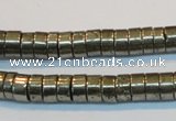 CPY116 15.5 inches 4*8mm heishi pyrite gemstone beads wholesale