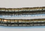 CPY116 15.5 inches 4*8mm heishi pyrite gemstone beads wholesale