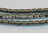 CPY120 15.5 inches 4*6mm tube pyrite gemstone beads wholesale